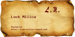 Lock Milica névjegykártya